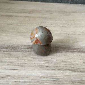 Solid Green/Grey Agate Mushroom